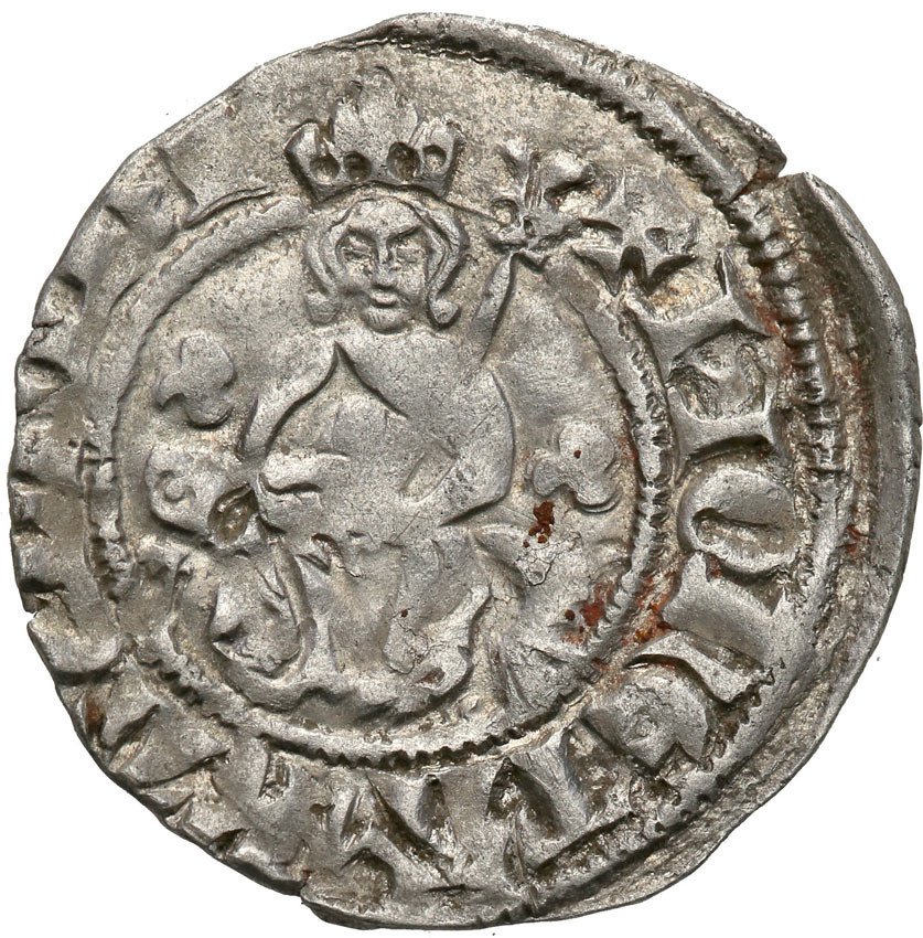 Kazimierz III Wielki 1333-1370 kwartnik (półgrosz), Kraków (R5)